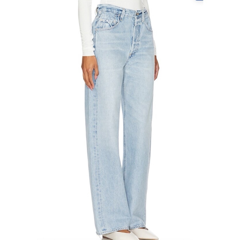 Citizens of Humanity Gwendoline Scrunch Wide Leg Jeans Dakota Blue 24 - Picture 15 of 17